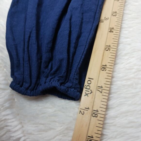 Fancyinn V- neck Babydoll Mini/ Midi Ruffle Dress Long Sleeve Blue Small........ - Picture 8 of 10